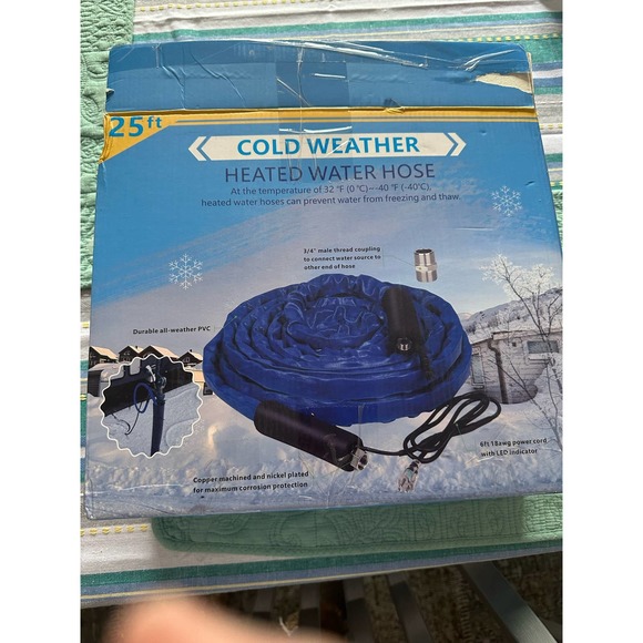 NEW 25 FT Heated Water Hose Withstand Down to -40℉ Lead &  BPA Free - Picture 7 of 14